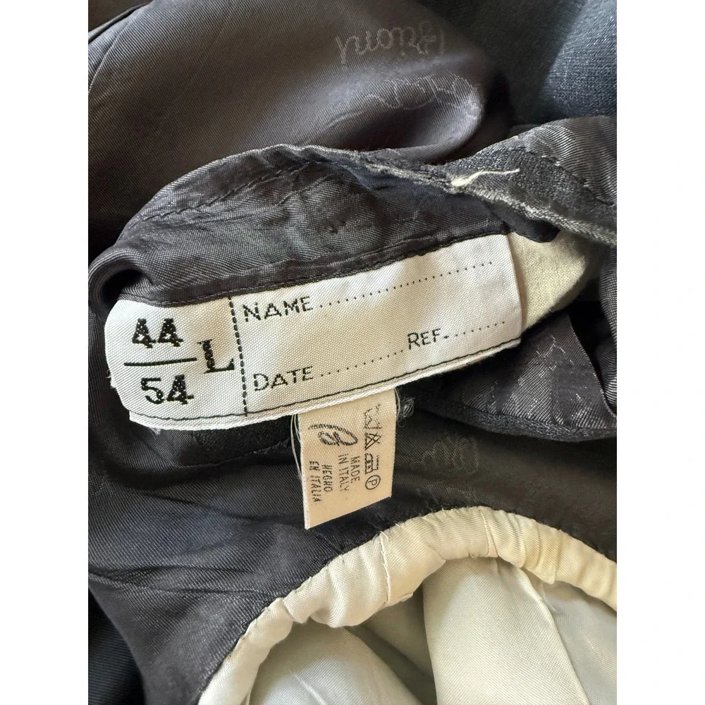 Brioni Wool Windowpane Blazer 44L Made In‎ Italy 2 Button Luxury Modern Tailored